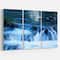 Designart - Beautiful Small Blue Waterfalls - Landscape Wall Art on Canvas